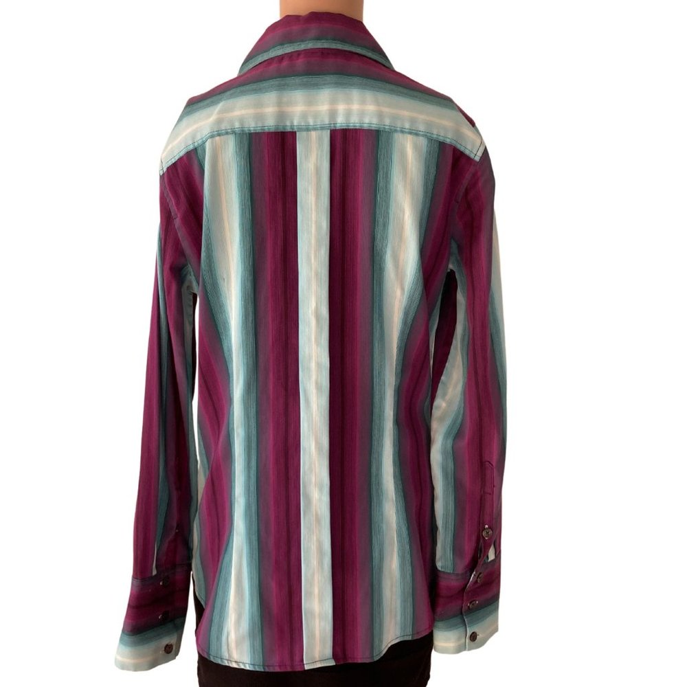 Express Design Studio Size M Striped Blouse - image 3